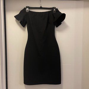 Gianni Bini black off-the-shoulder fitted dress
